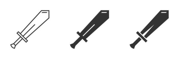 Simple sword icon. illustration. vector