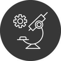 Microscope Line Inverted Icon Design vector