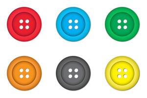 Shirt button set. illustration. vector