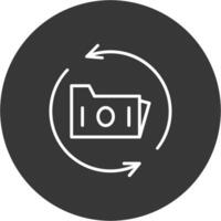 Data Backup Line Inverted Icon Design vector