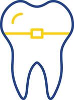 Braces Line Two Colour Icon Design vector