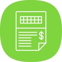 Invoice Line Curve Icon Design vector