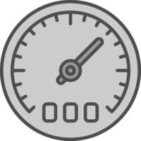 Thermostat Line Filled Greyscale Icon Design vector