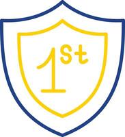Shield Line Two Colour Icon Design vector