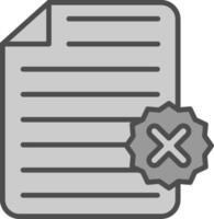 File Line Filled Greyscale Icon Design vector