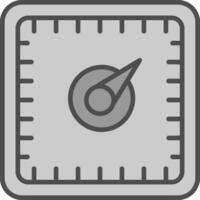 Gauge Line Filled Greyscale Icon Design vector