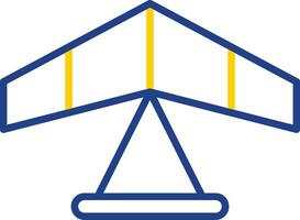 Gliding Line Two Colour Icon Design vector