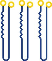 Bobby Pin Line Two Colour Icon Design vector