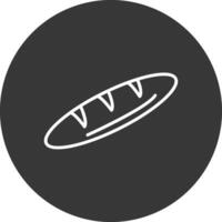 Baguette Line Inverted Icon Design vector