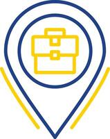 Business Location Line Two Colour Icon Design vector