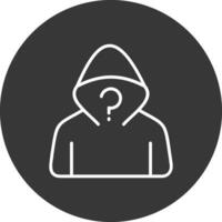 Anonymity Line Inverted Icon Design vector