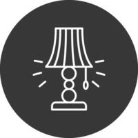 lámpara línea invertido icono diseño vector