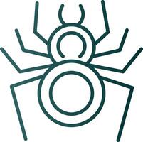 icono de gradiente de línea de araña vector