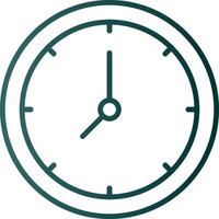 Clock Line Gradient Icon vector