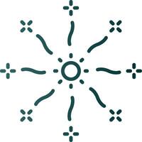 Firework Line Gradient Icon vector