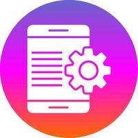 App Development Glyph Gradient Circle Icon Design vector