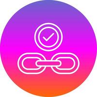 Hyperlink Line Gradient Circle Icon vector