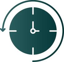 Back In Time Glyph Gradient Icon vector