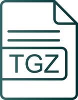 tgz archivo formato línea degradado icono vector