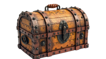 Portrait of Treasure Chest, on the transparent background. Format png