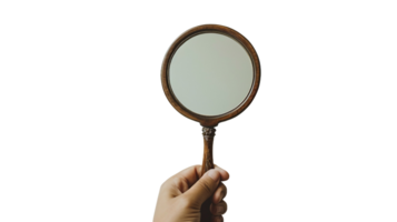 Art Deco Hand Mirror On Transparent Background png