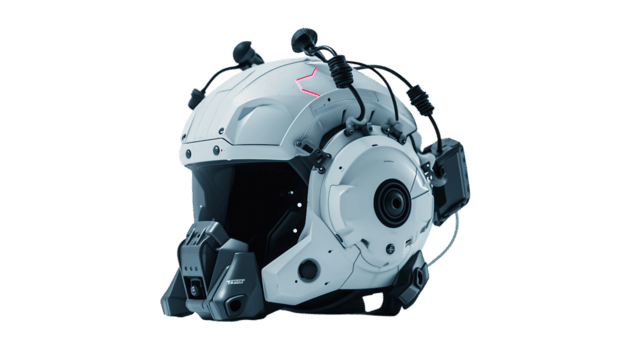 visualizzare il neurale interfaccia casco, su il trasparente sfondo. formato png