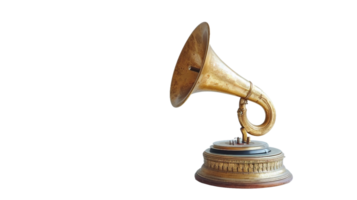 gramophone klaxon sur transparent Contexte png