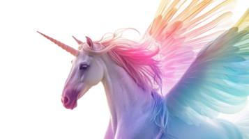 color arcobaleno Pegasus criniera, su il trasparente sfondo. formato png