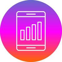 Low Signal Line Gradient Circle Icon vector