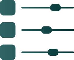 Sliders Glyph Gradient Icon vector