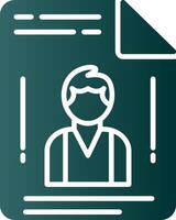 Personal File Glyph Gradient Icon vector