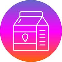 Milk Line Gradient Circle Icon vector