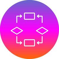 Algorithm Line Gradient Circle Icon vector
