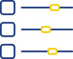 Sliders Line Two Colour Icon Design vector