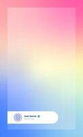 Vertical story template in gradient colors. Social media frame illustration. vector