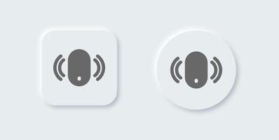 Remote solid icon in neomorphic design style. Keyless control signs illustration vector