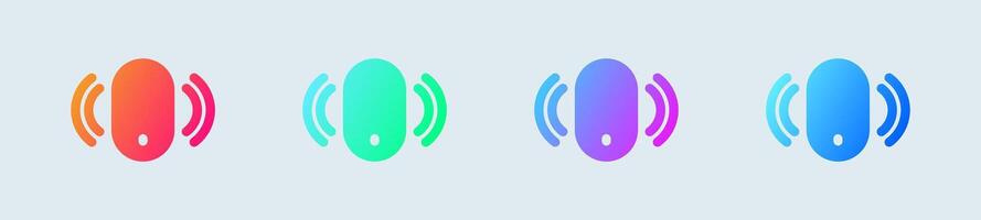 Remote solid icon in gradient colors. Keyless control signs illustration vector