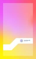 Vertical story template in gradient colors. Social media frame illustration. vector