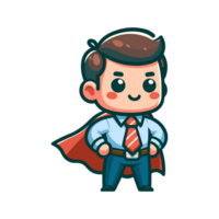 cute icon character father hero concept for father's day png