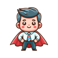 cute icon character father hero concept for father's day png