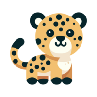 cute icon character leopard png