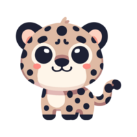 cute icon character leopard png