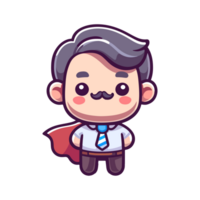 cute icon character father hero concept for father's day png