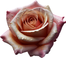 Magical Stardust Rose of enchantment, clipart for decoration. Ai-Generated. png