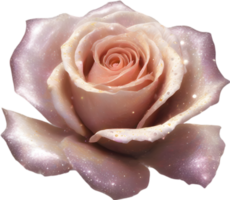 Magical Stardust Rose of enchantment, clipart for decoration. Ai-Generated. png