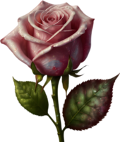 Magical Stardust Rose of enchantment, clipart for decoration. Ai-Generated. png