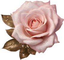 magique poussière d'étoiles Rose de enchantement, clipart pour décoration. ai-généré. png