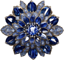 Enchanted colorful Sapphire Blossom, clipart for decoration. Ai-Generated. png