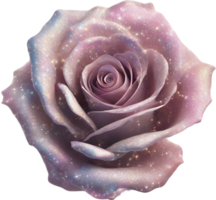 Magical Stardust Rose of enchantment, clipart for decoration. Ai-Generated. png