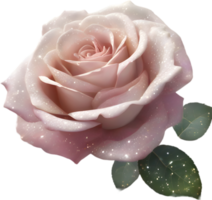 Magical Stardust Rose of enchantment, clipart for decoration. Ai-Generated. png